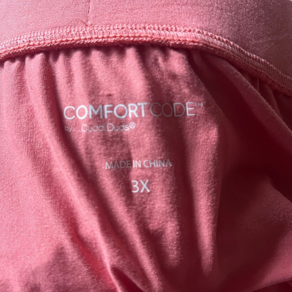 Comfort Code Cool Duds 3X Pink Skirt Womens Plus Size Stretch Knit Wrap - Picture 4 of 5
